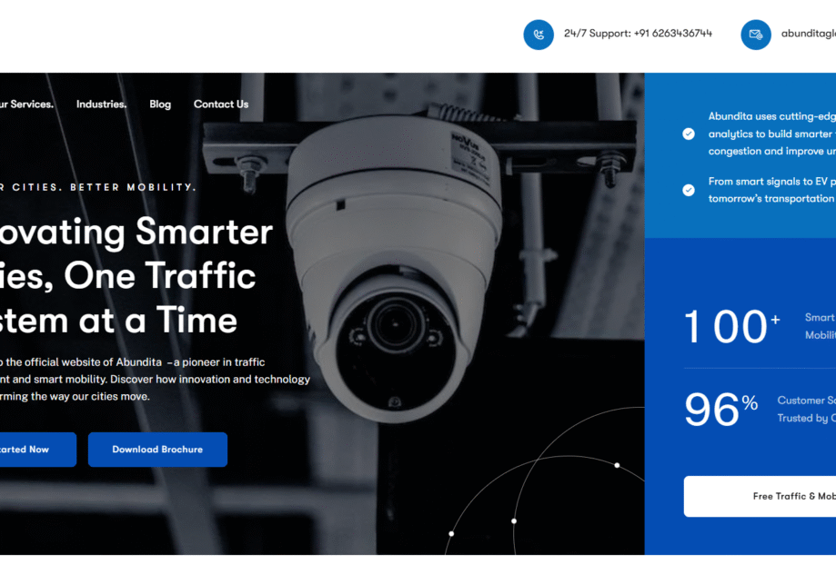 A professional website for a tech-driven traffic and CCTV service provider — designed for clarity, trust, and lead conversion.